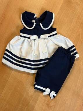 Bonnie Baby Sailor Nautical Dress and Pants Set